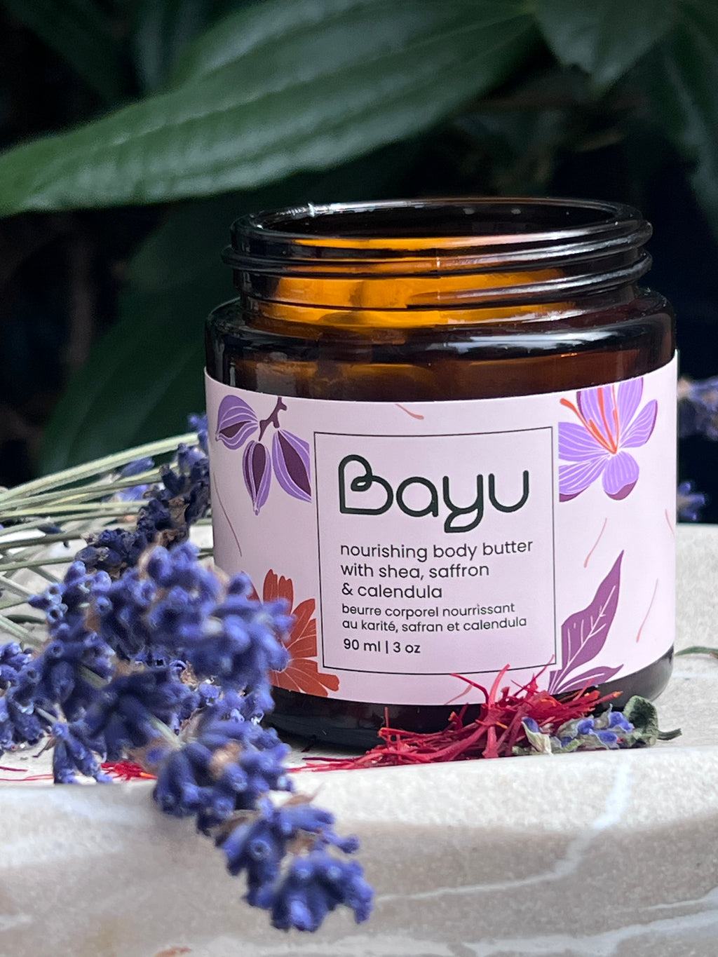 Bayu Nourishing Body Butter with Shea, Saffron & Calendula | Handmade in Canada