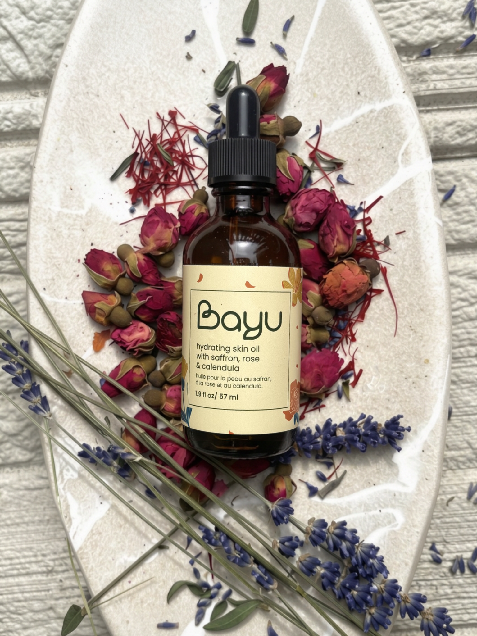 Hydrating Skin Oil with Saffron, Rose & Calendula | Face Oil & Abhyanga Body Oil | Handmade in Canada