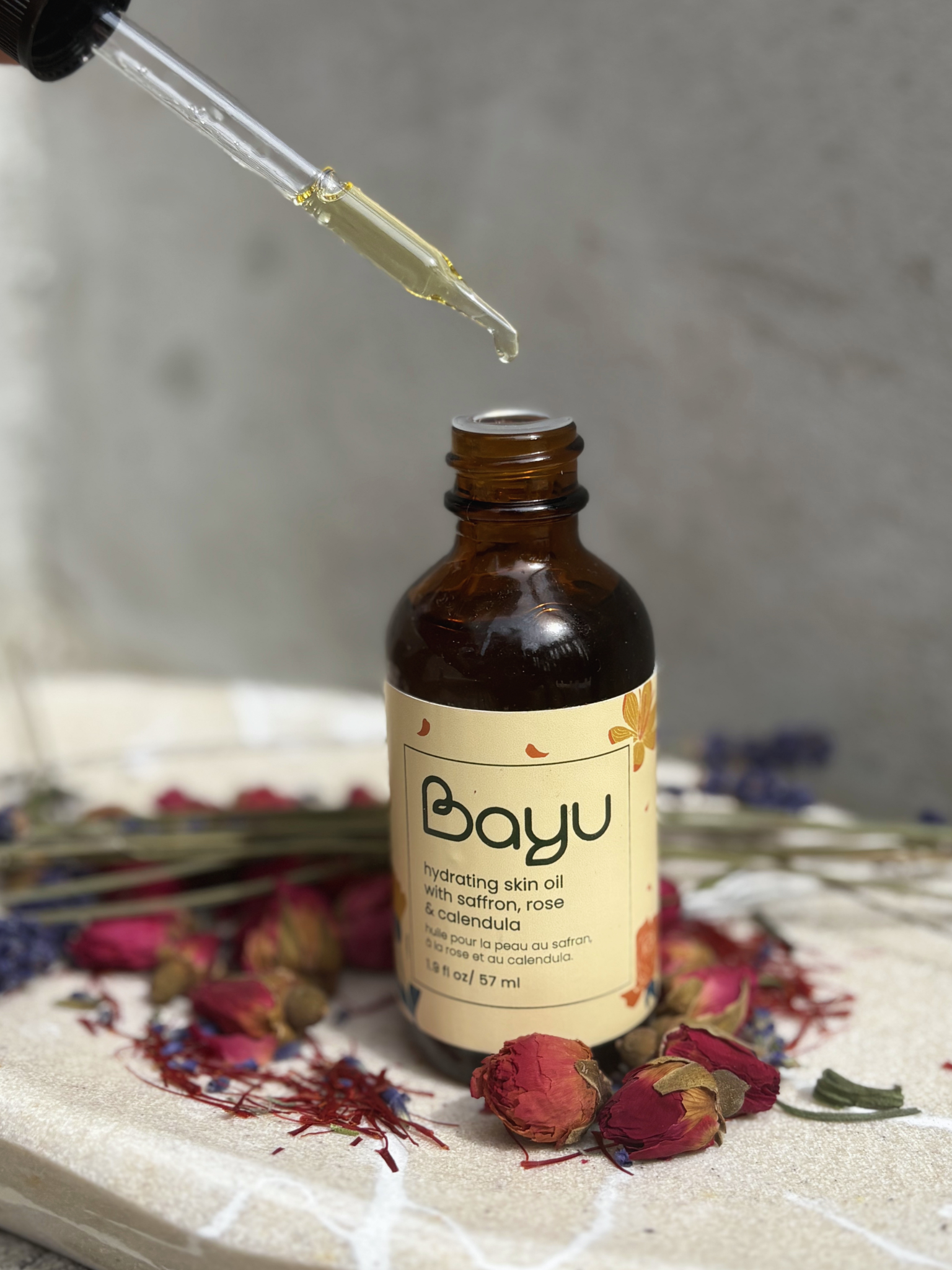 Hydrating Skin Oil with Saffron, Rose & Calendula | Face Oil & Abhyanga Body Oil | Handmade in Canada